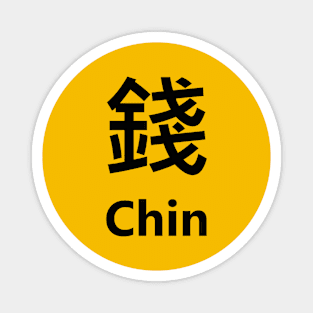 Chinese Surname Chin 錢 Magnet